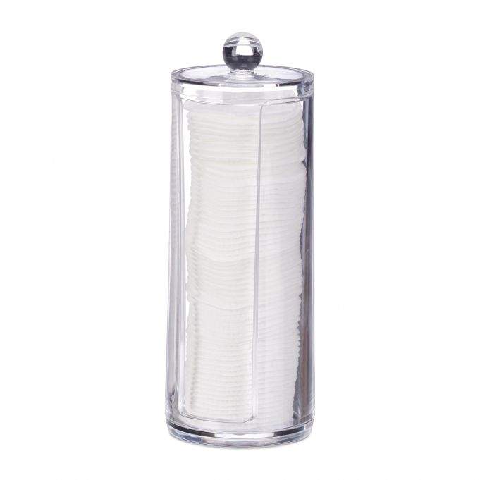 Dispenser for bomullspads med lokk