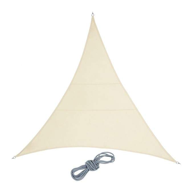Solseil polyester trekantet beige