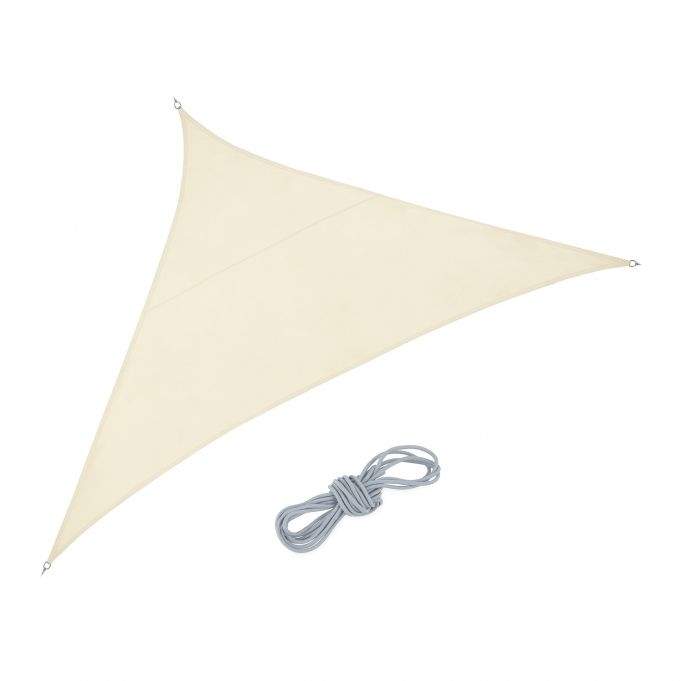 Solseil polyester trekantet beige