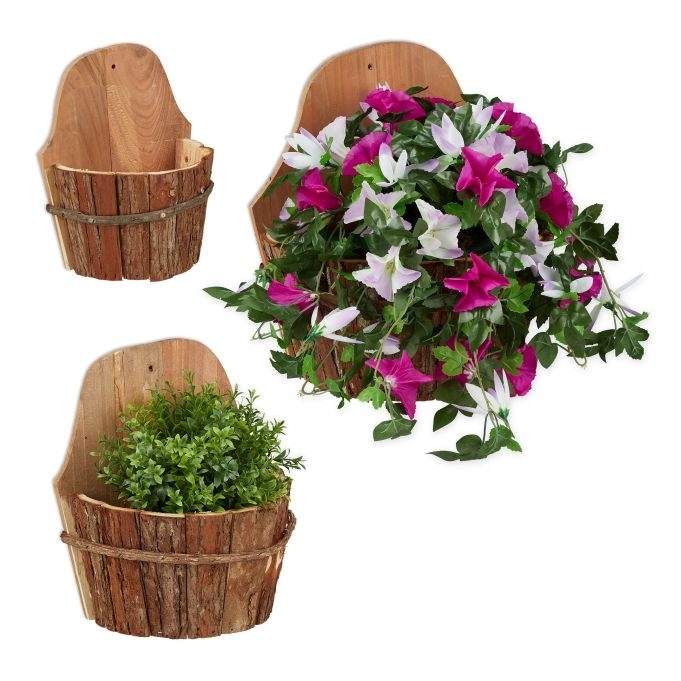Blomsterpotte til vegg - sett med 3