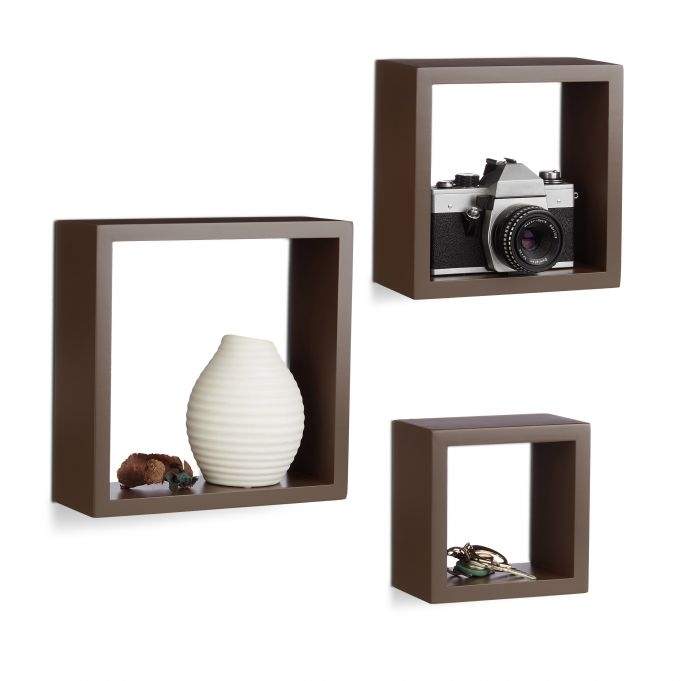 3 stk. Vegghyller med moderne design