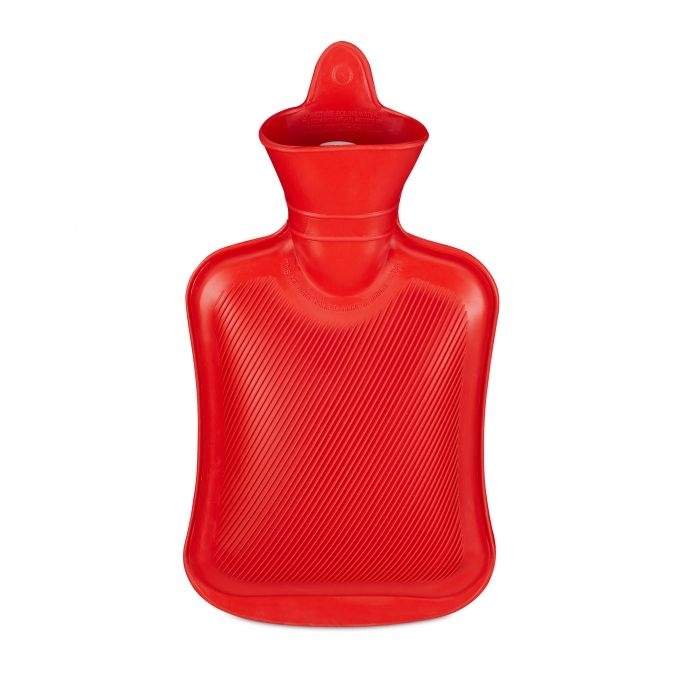 Varmtvannsflaske 1 liter rød