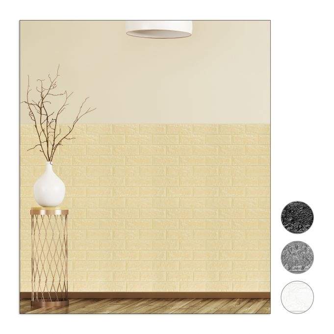 Veggdekalsett murstein, selvklebende