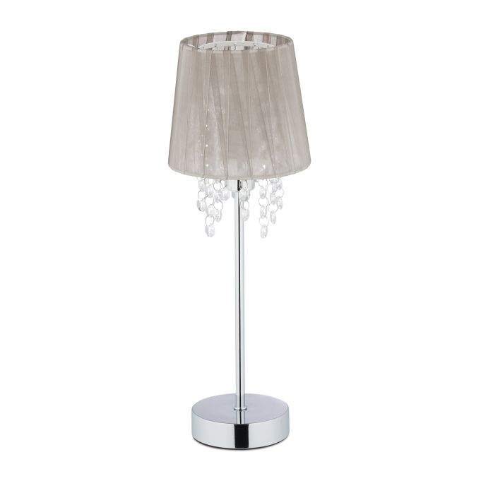 Bordlampe organza krystall