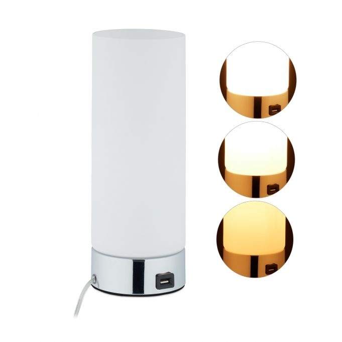 Dimbar bordlampe med USB