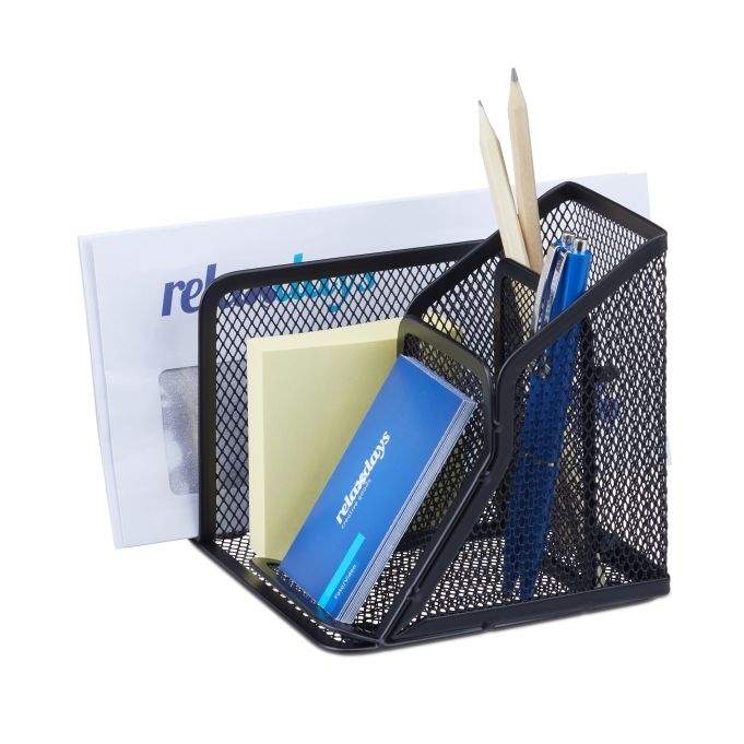Penneholder i mesh med brevholder
