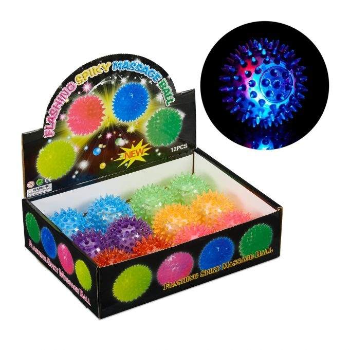12 stk. Gummikuler med LED-lys