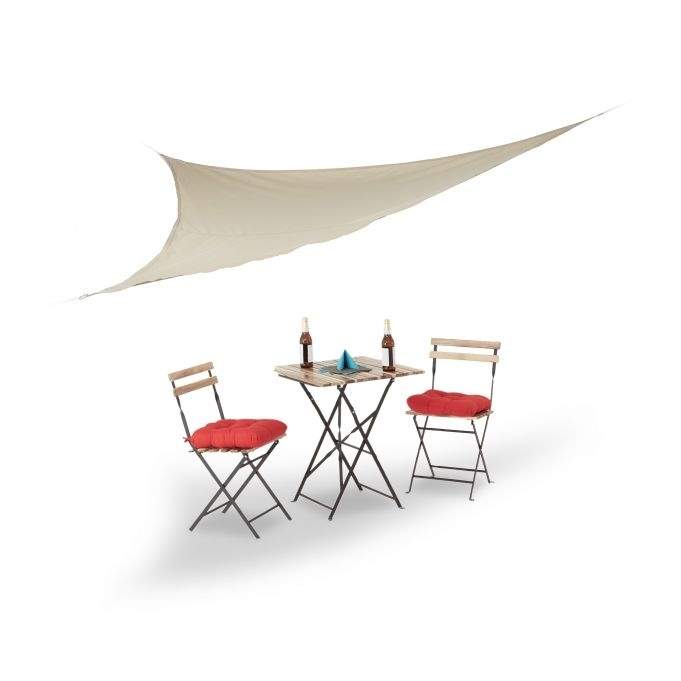 Solseil trekantet beige