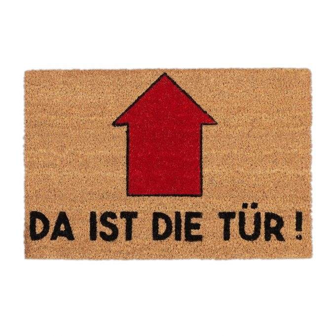 Dørmatte som sier There is the Door