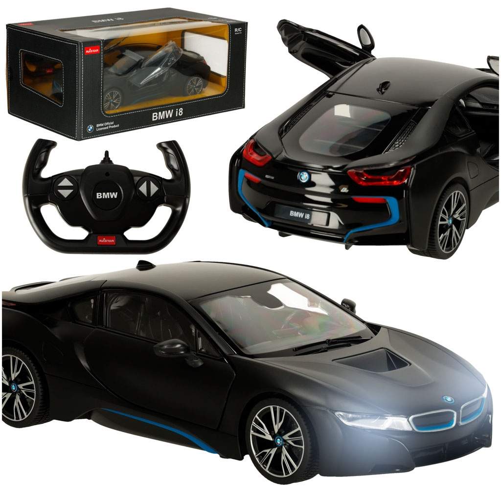 RC bil 1:14 BMW i8 åpne dører svart