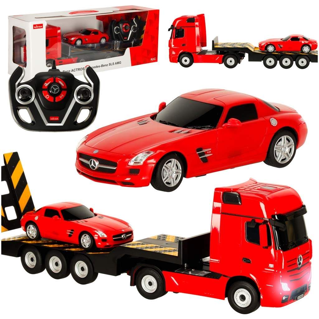 RC-bil 1:26 Mercedes-Benz Actros rød