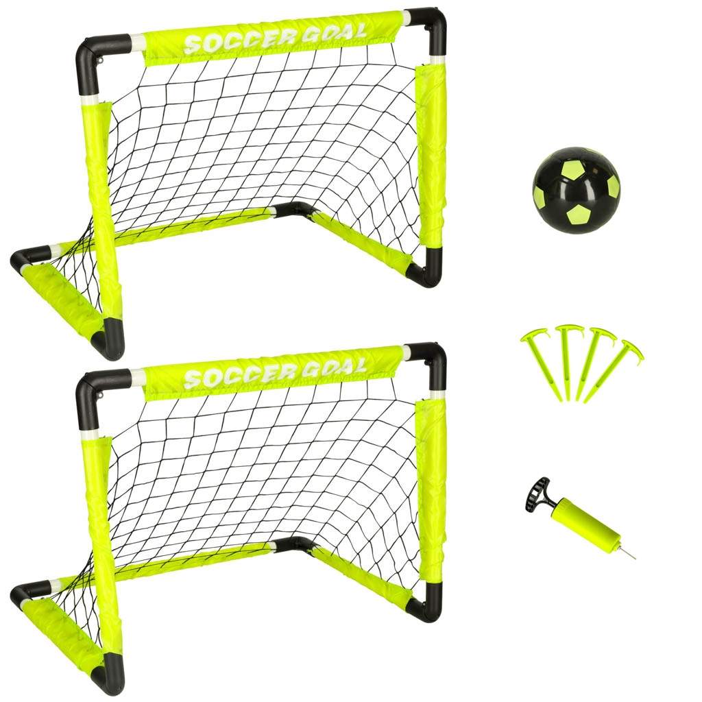 Fotballmål lite sett med pumpeball