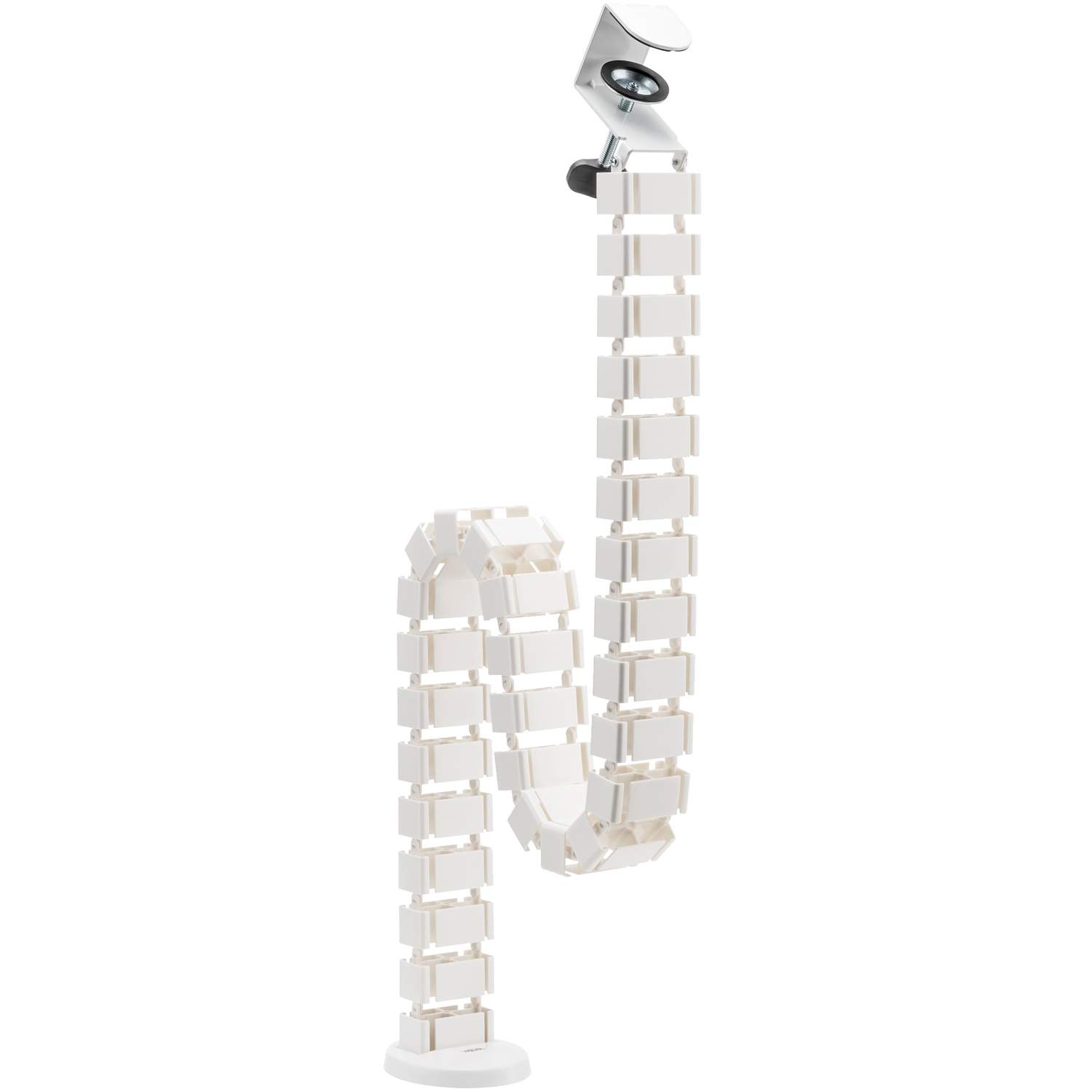 Fleksibel vertikal kabelkanal for sitte/stå skrivebord Hvit Fleksibel vertikal kabelkanal for sitte/stå skrivebord Hvit