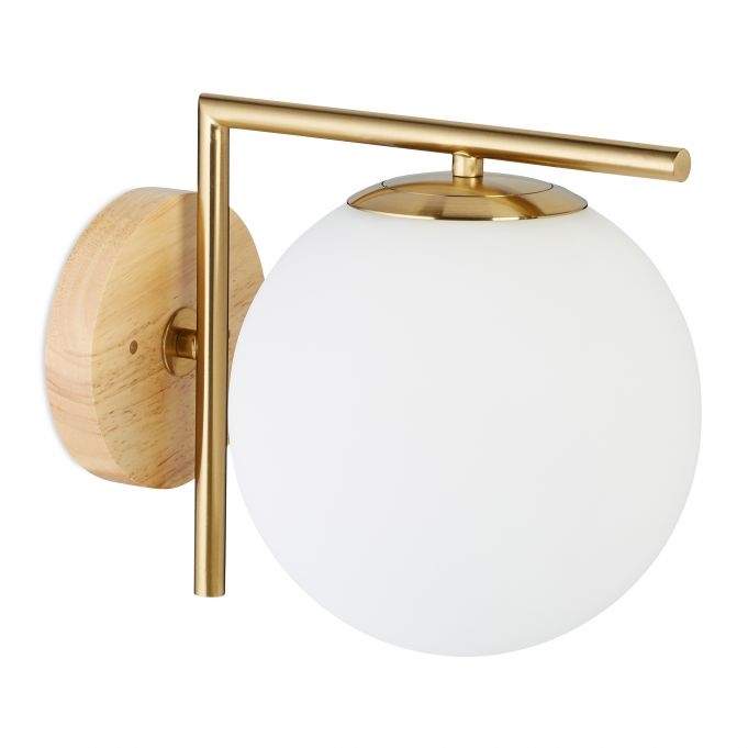 Vegglampe GLOBI messingfarget