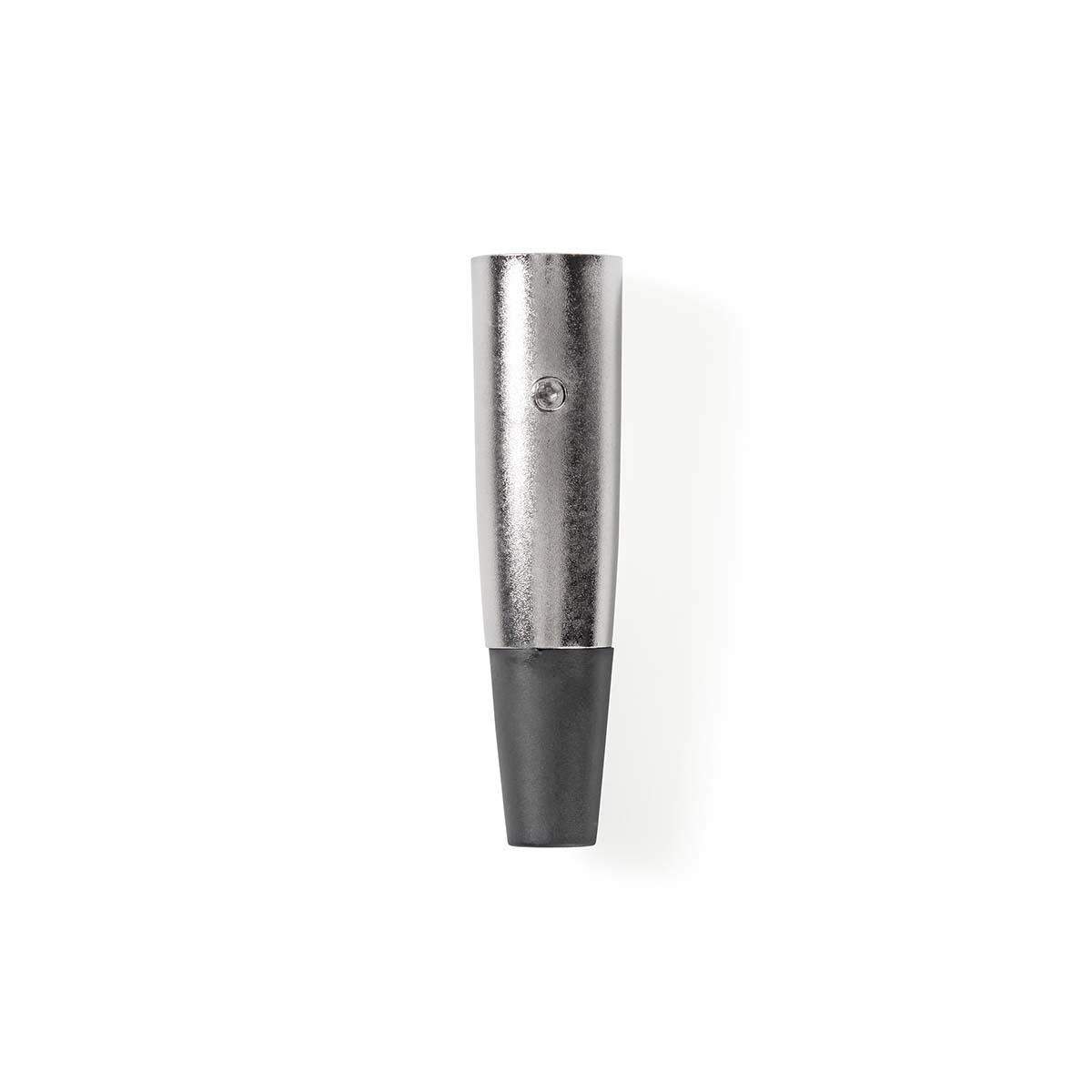 XLR Connector | Rett | Hann | Nikkel belagt | Lodder | Kabeltilførselsdiameter: 7.0 mm | Metall | Sølv | 25 stk. | Plastpose