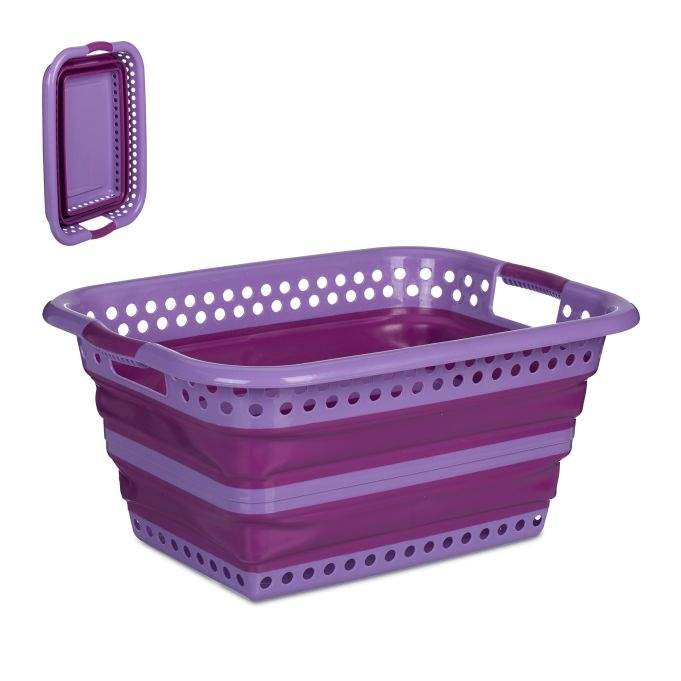 Sammenleggbar skittentøyskurv 35 l