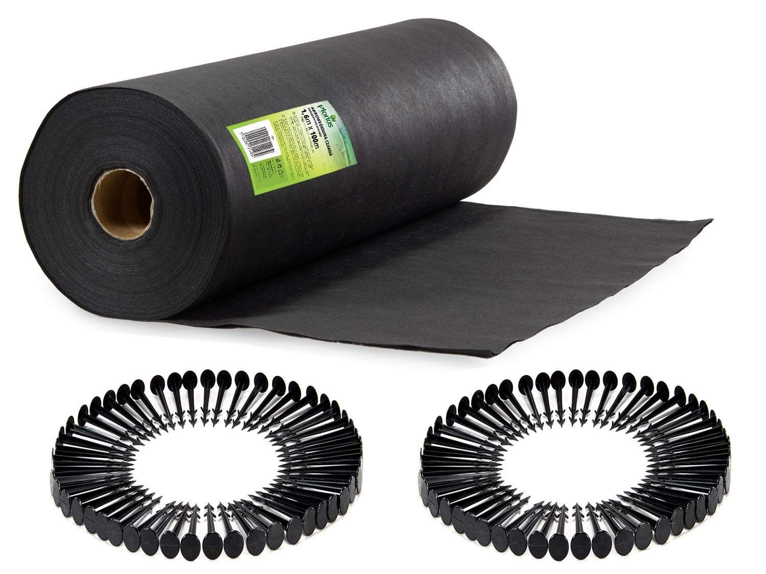Hageagrotekstil 1,6 m x 100 m + 100 Plonos-knagger Hageagrotekstil 1,6 m x 100 m + 100 Plonos-knagger