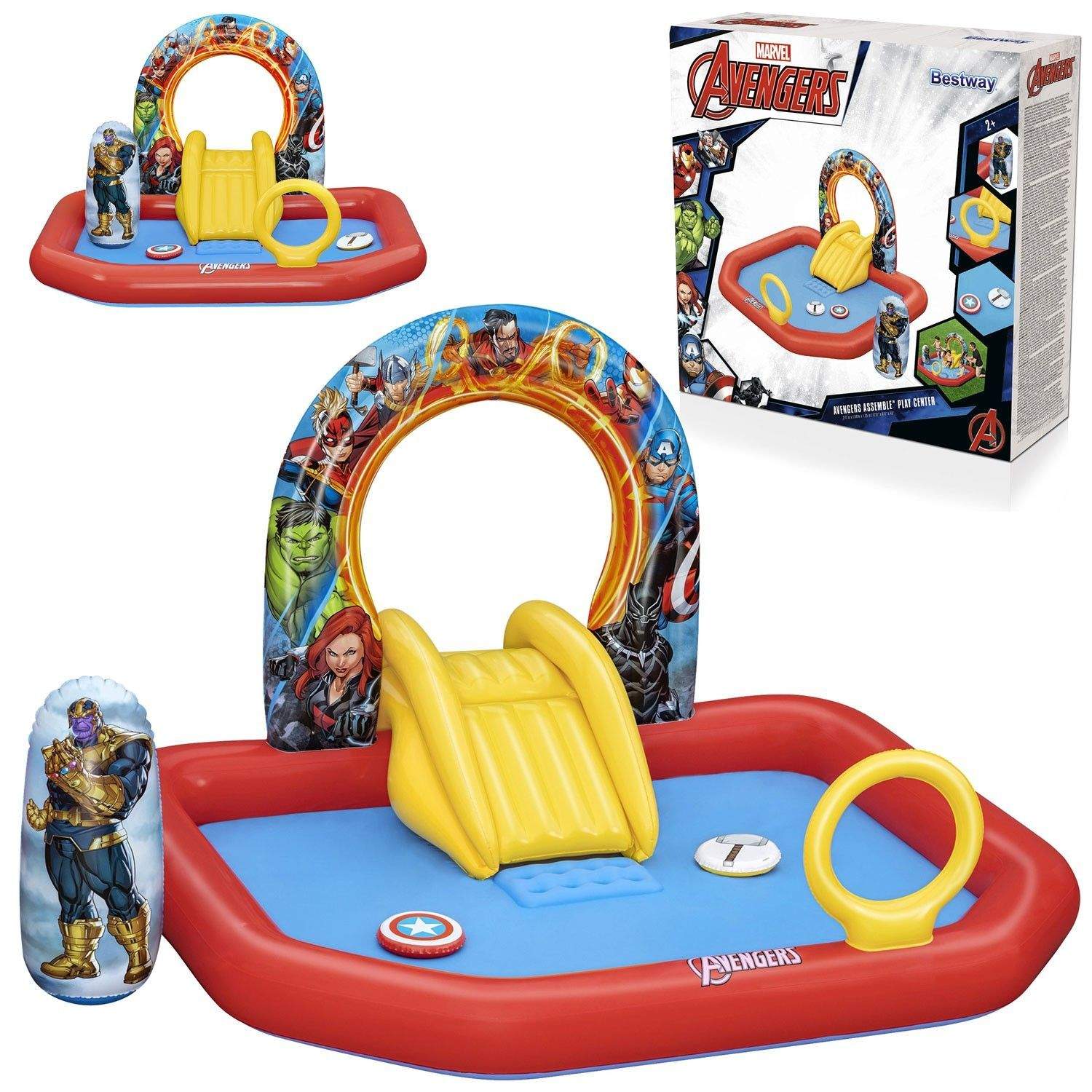 Avengers oppblåsbar lekeplass 211 x 198 x 125 cm Bestway 98800