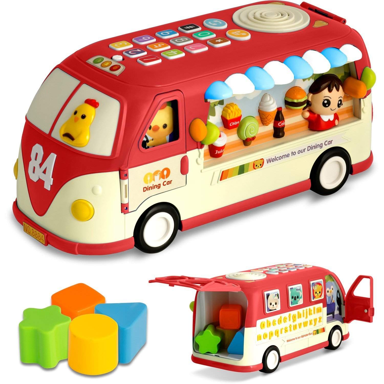 Pedagogisk leke RK-741 Ricokids Buss rød