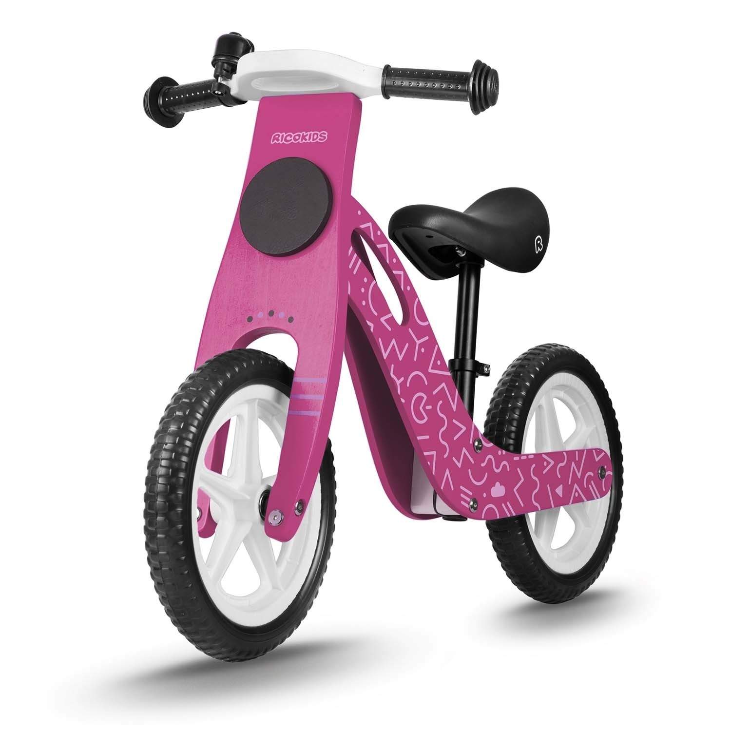 Rosa trebalansesykkel Ricokids RC-614