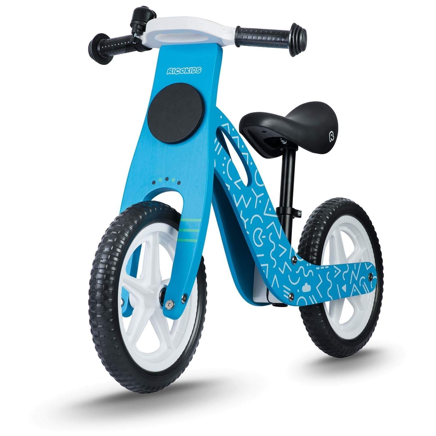 Blå trebalansesykkel Ricokids RC-613