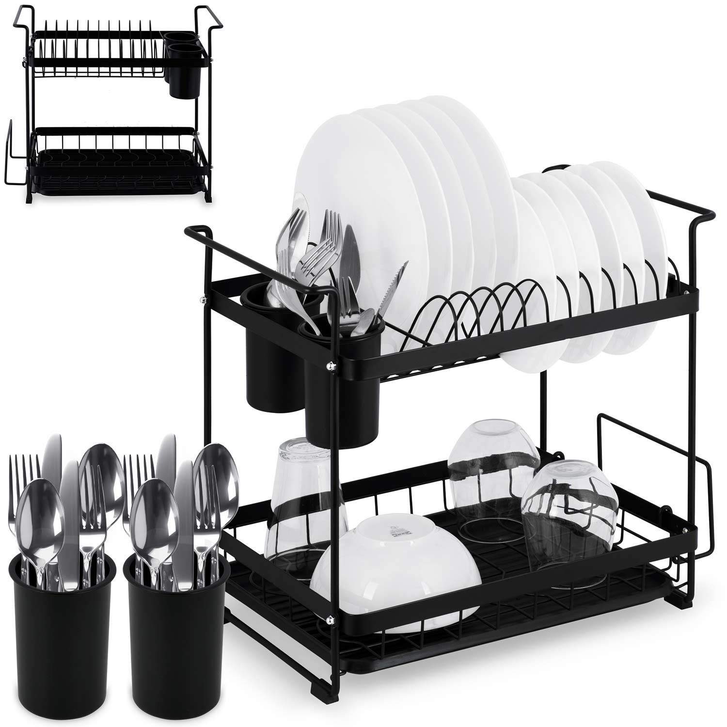 To-trinns oppvasktørker MS-602 Massido, sort