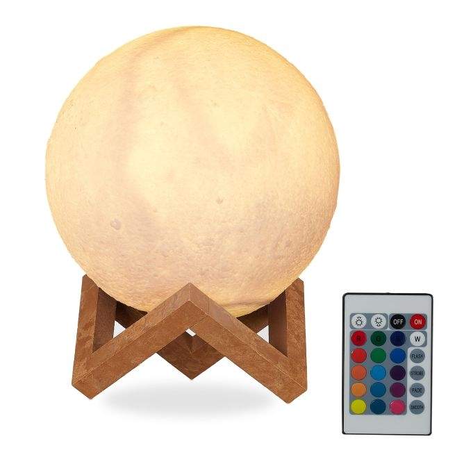 Månelampe 3D Fargeskiftende
