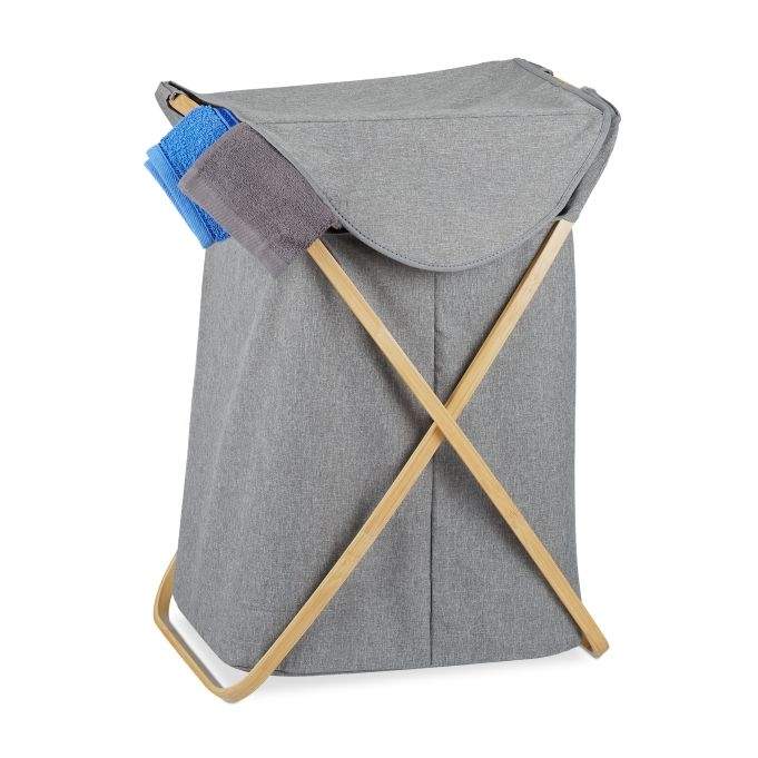 Sammenleggbar skittentøyskurv 58 liter
