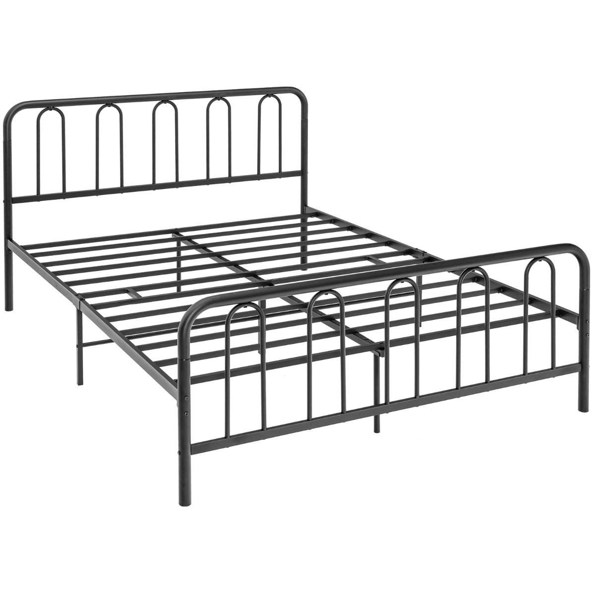 Metallplattform sengeramme med oppbevaring – Svart, 208x164 cm