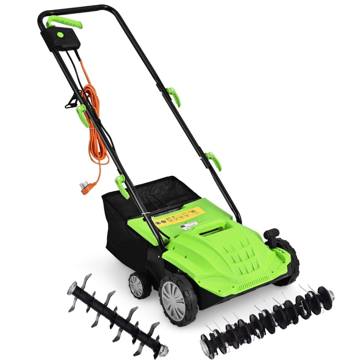 Elektrisk plenopphugger og luftemaskin – 1500W, 30L pose, 3 dybder