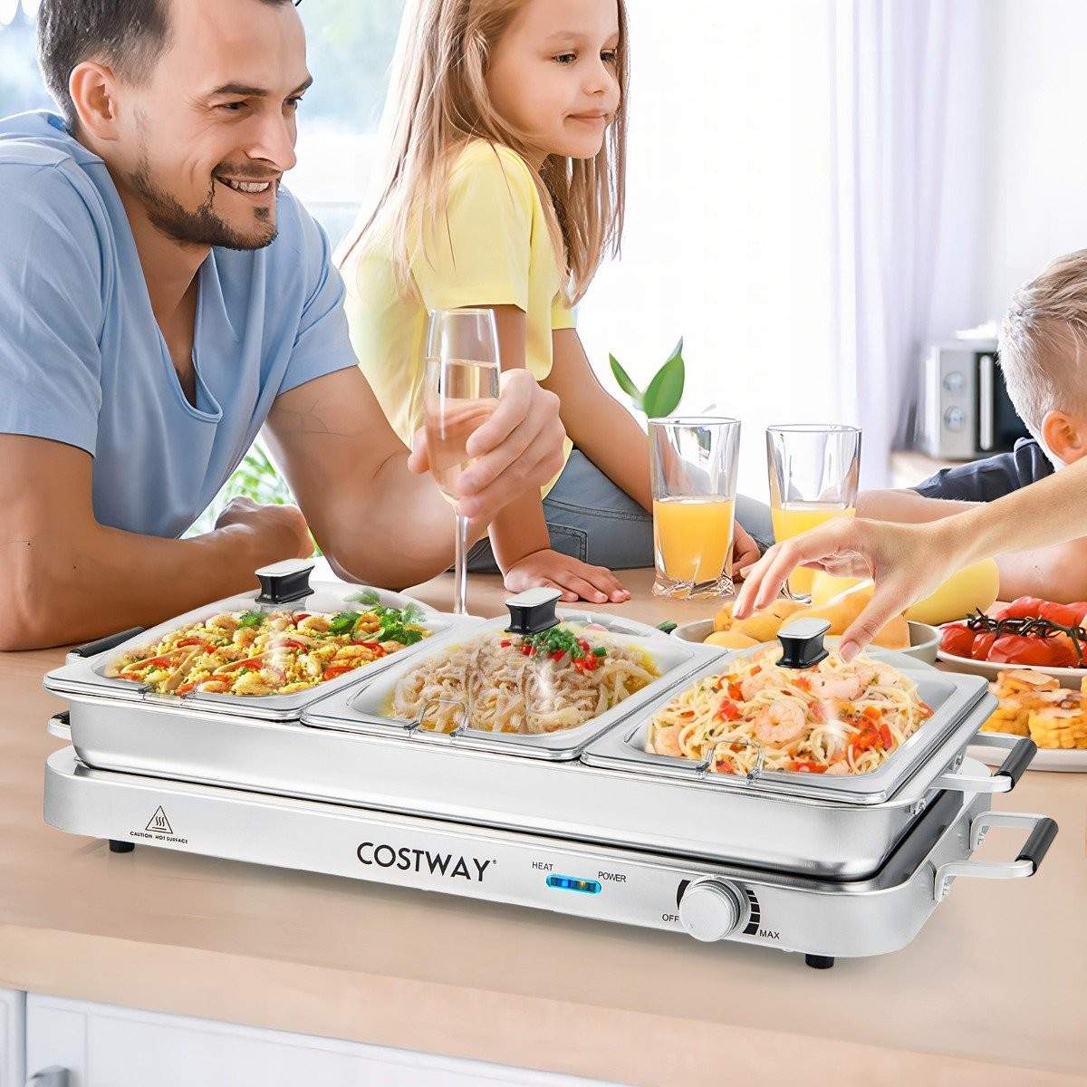 Elektrisk matvarmer – 9L, 450W, justerbar temperatur