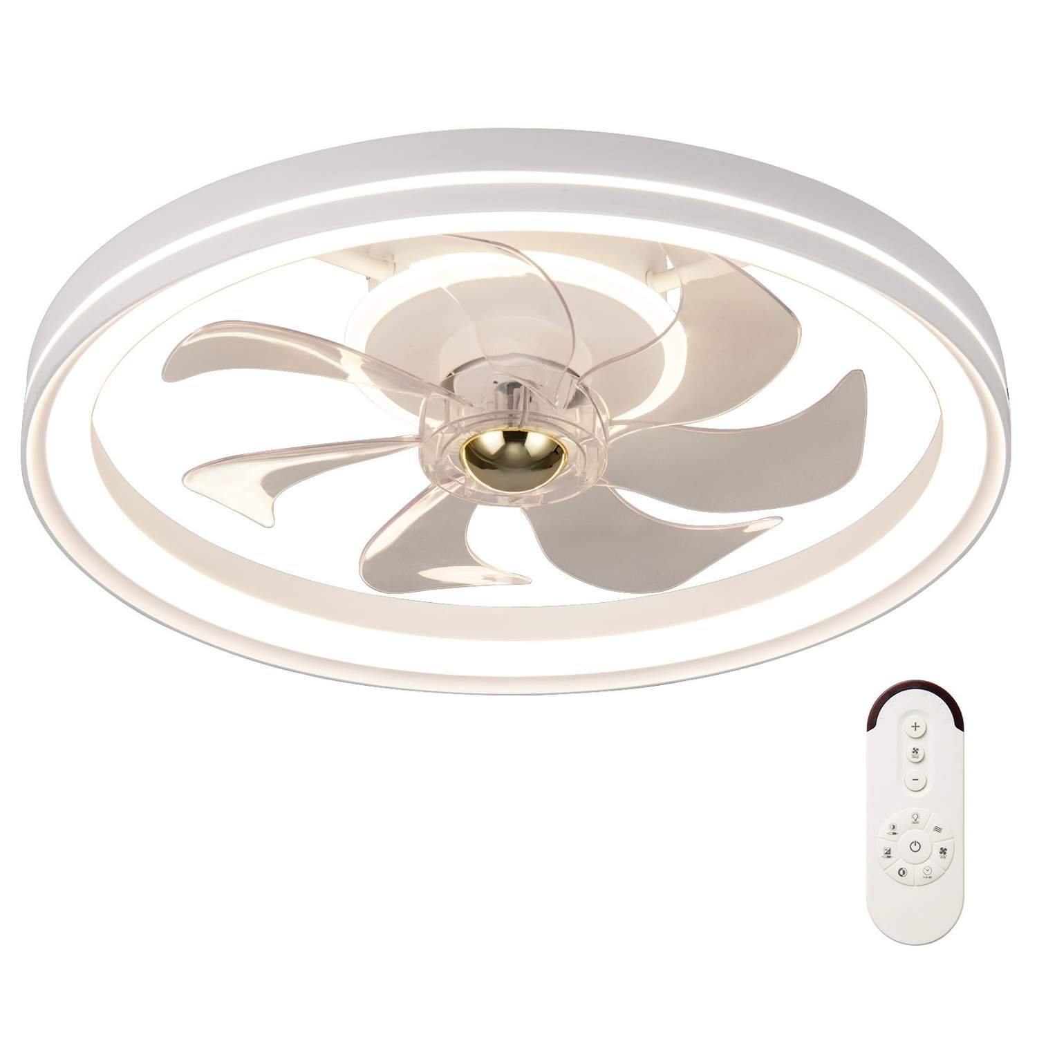 Takvifte med lys – 48 cm, vendbar, dimmebar LED