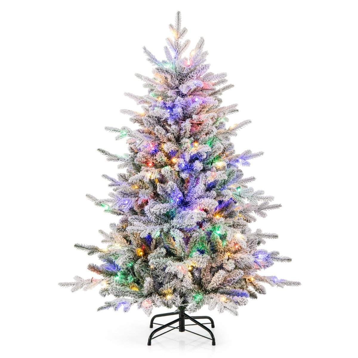 Kunstig juletre med flerfargede lysdioder og 8 moduser, 147 cm