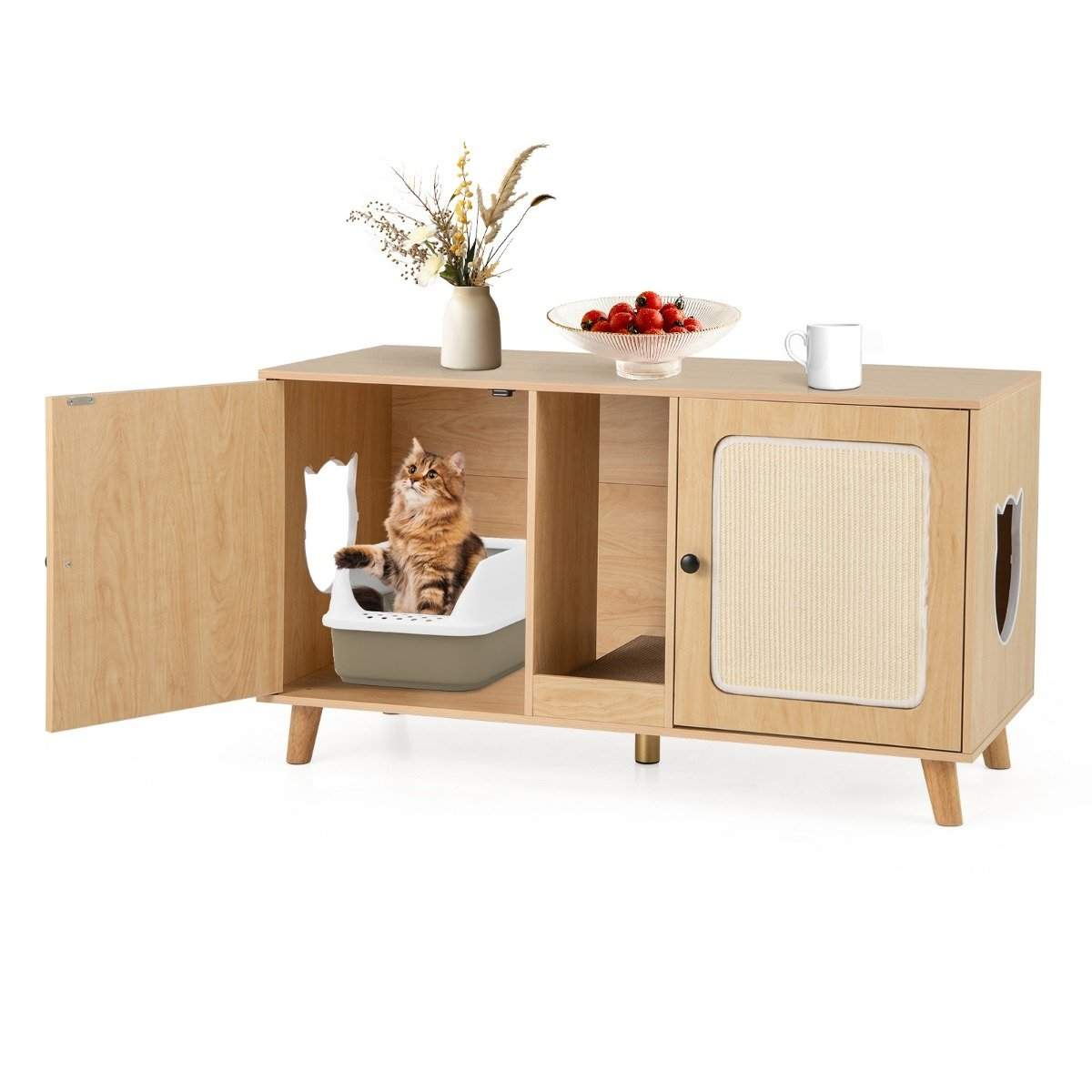 Kattesandskap – dobbeltrom, skrapematter, stilig design