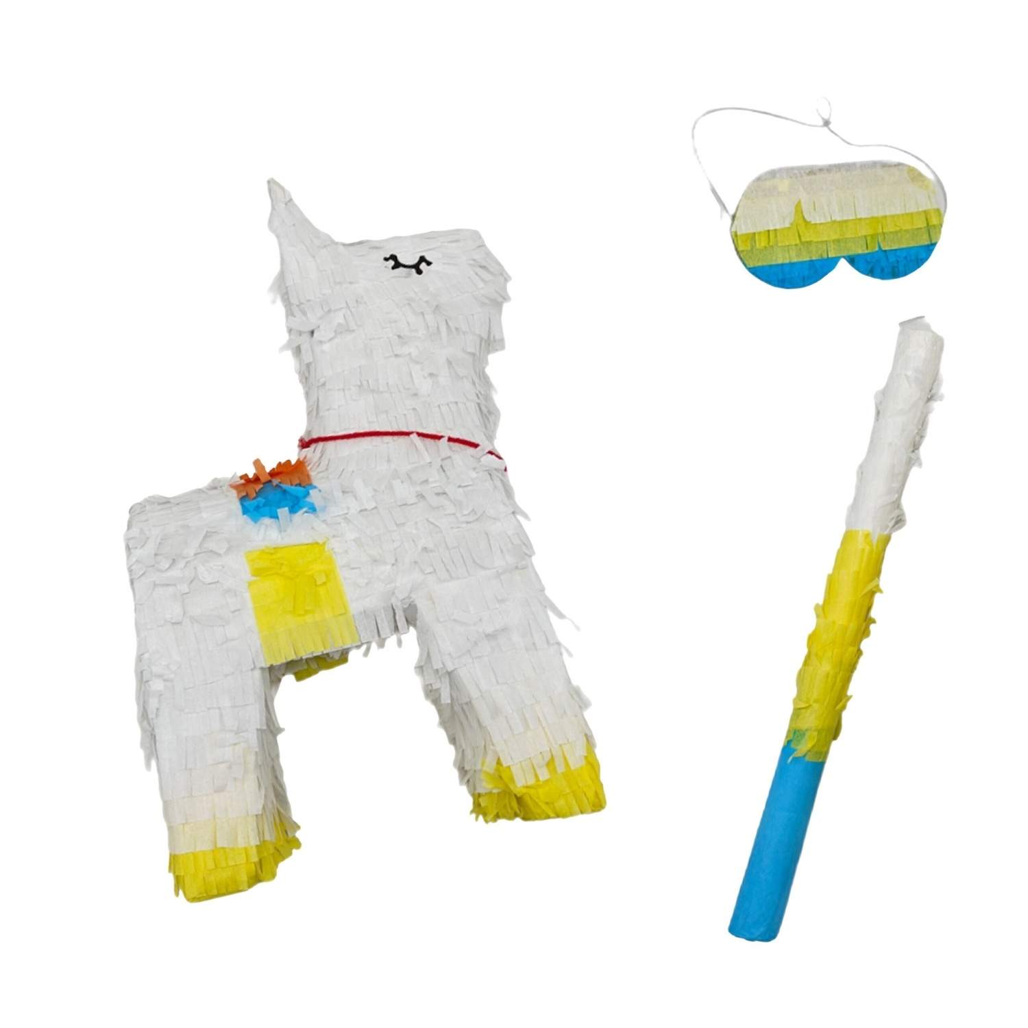 Lama-piñatasett med flaggermus og maske – Festlig moro-dekor