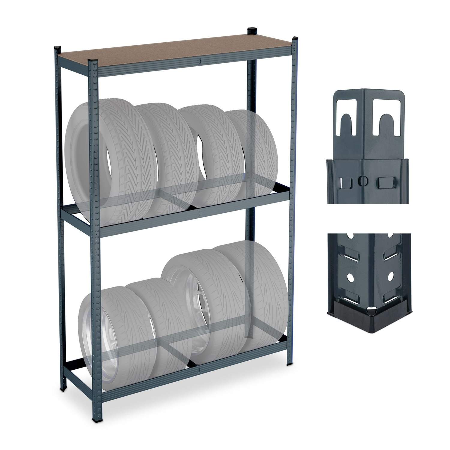 Dekkstativ for 8 – justerbar, plassbesparende oppbevaring
