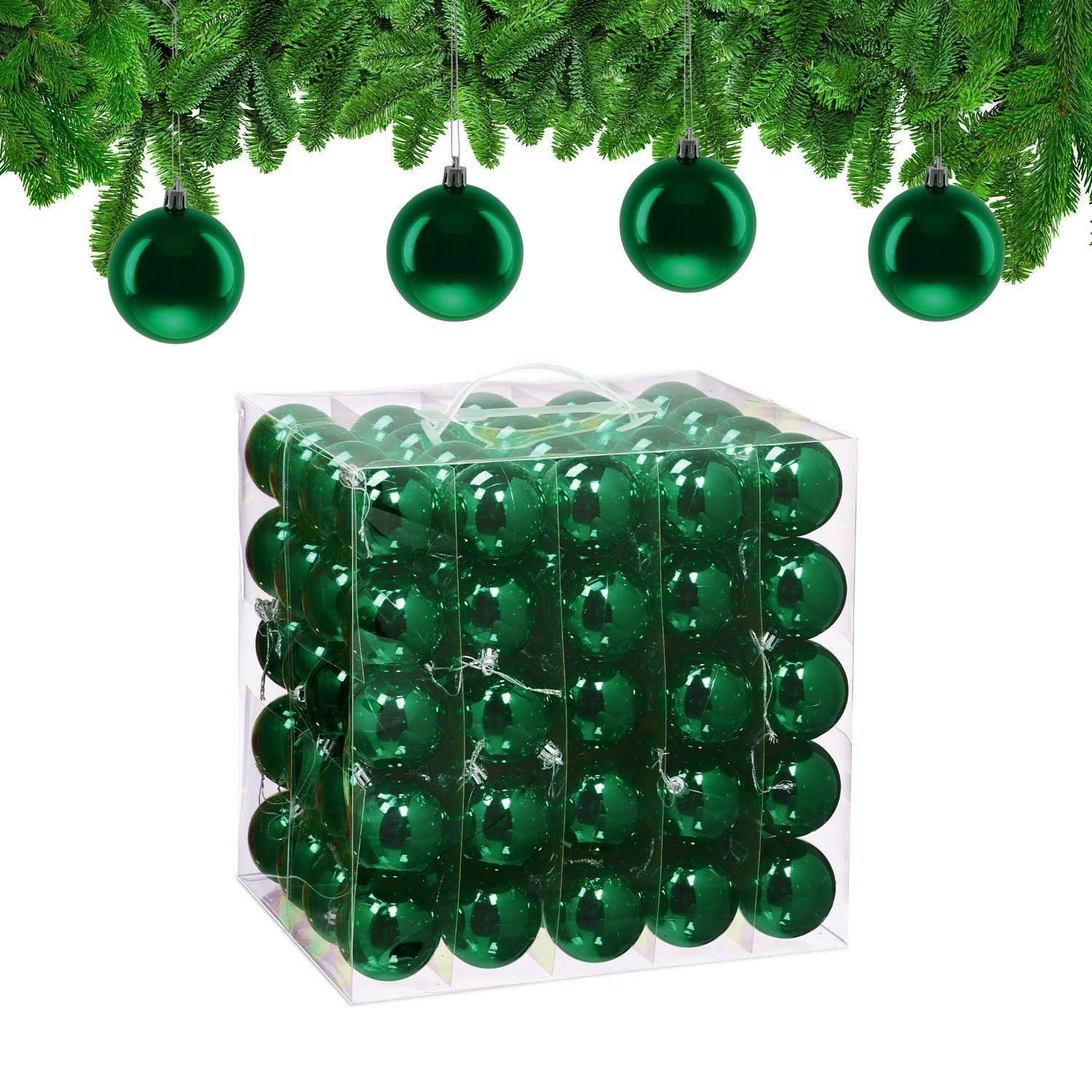 Sett med skinnende julekuler – 100 blanke ornamenter