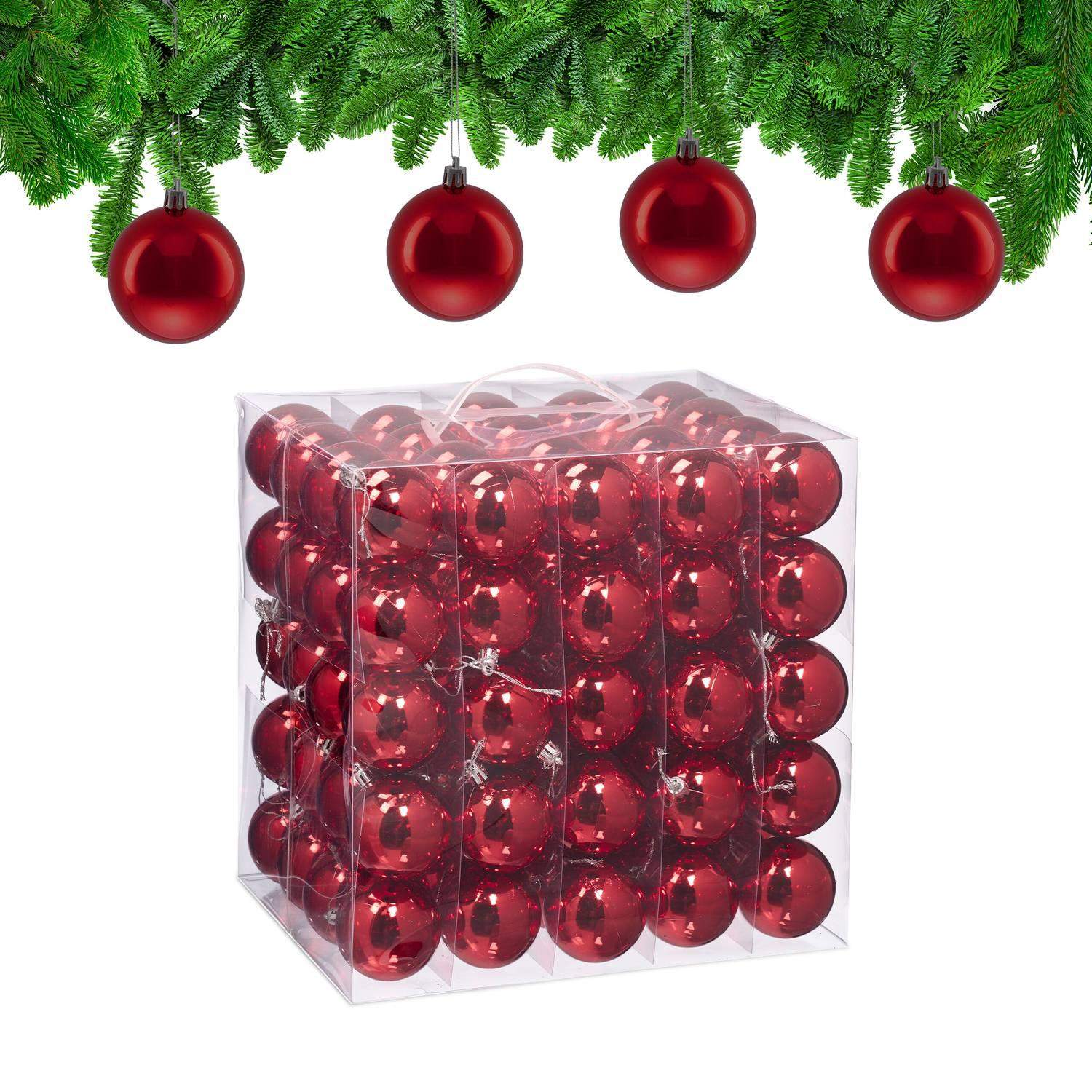 Sett med skinnende julekuler – 100 blanke ornamenter