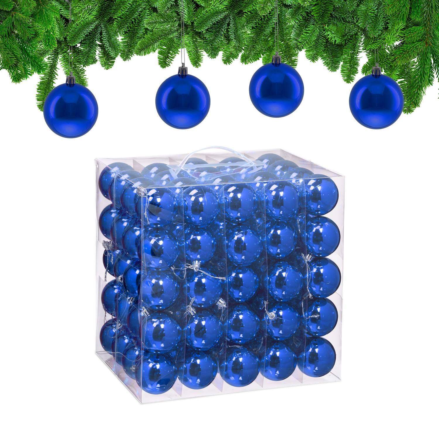 Sett med skinnende julekuler – 100 blanke ornamenter