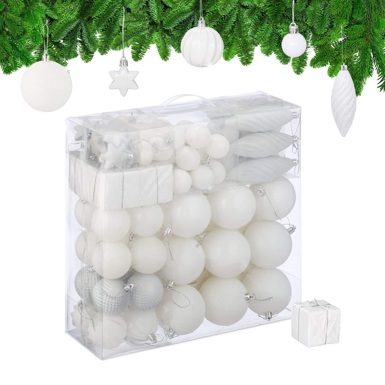 Julekulesett – 110 plasttrepynt