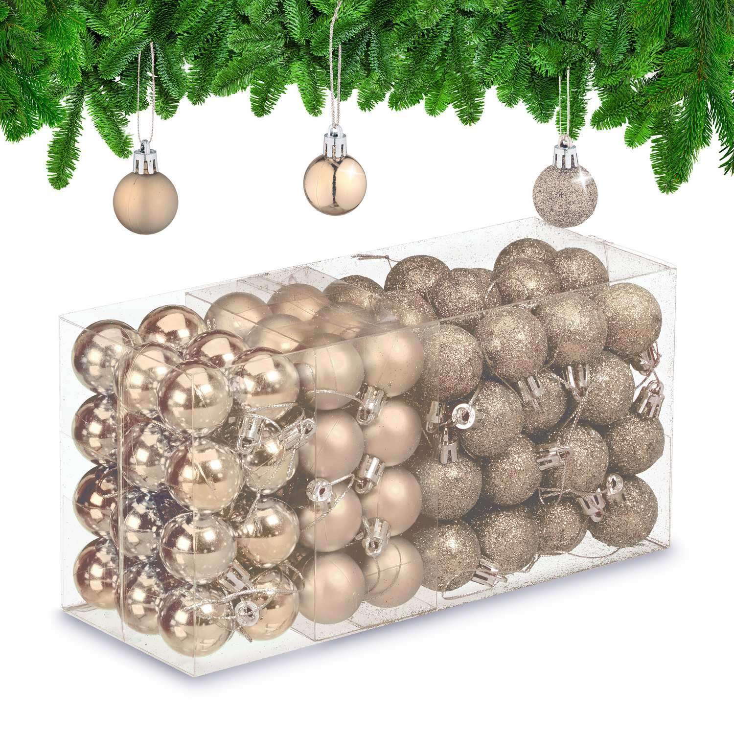 Sett med juletrekuler – 96 dekorative ornamenter