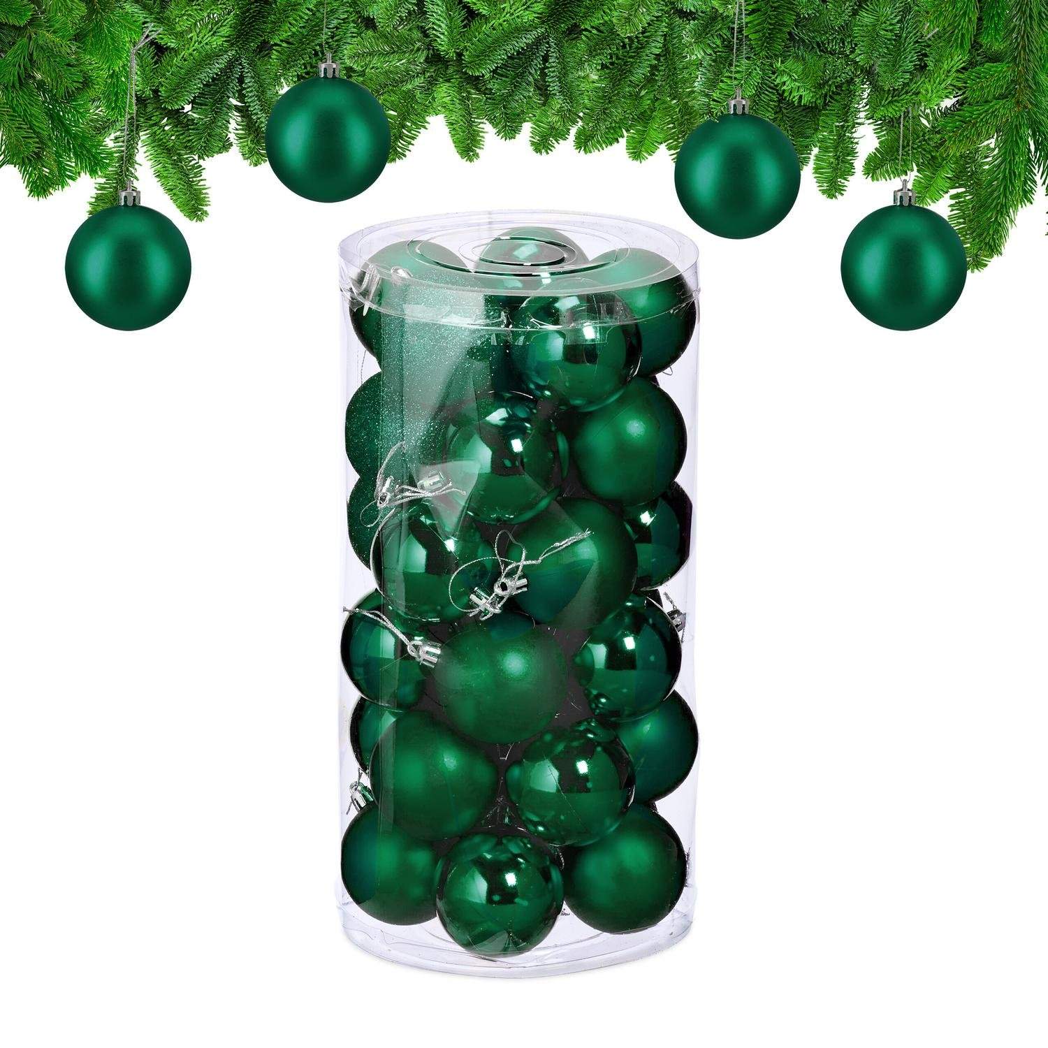 Sett med juletrekugler – 30 dekorative ornamenter