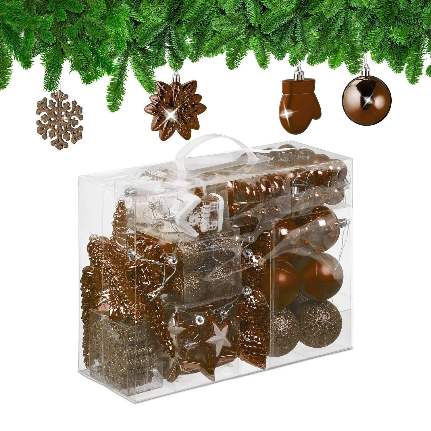 Julepyntsett – 100 kuler, 10 design