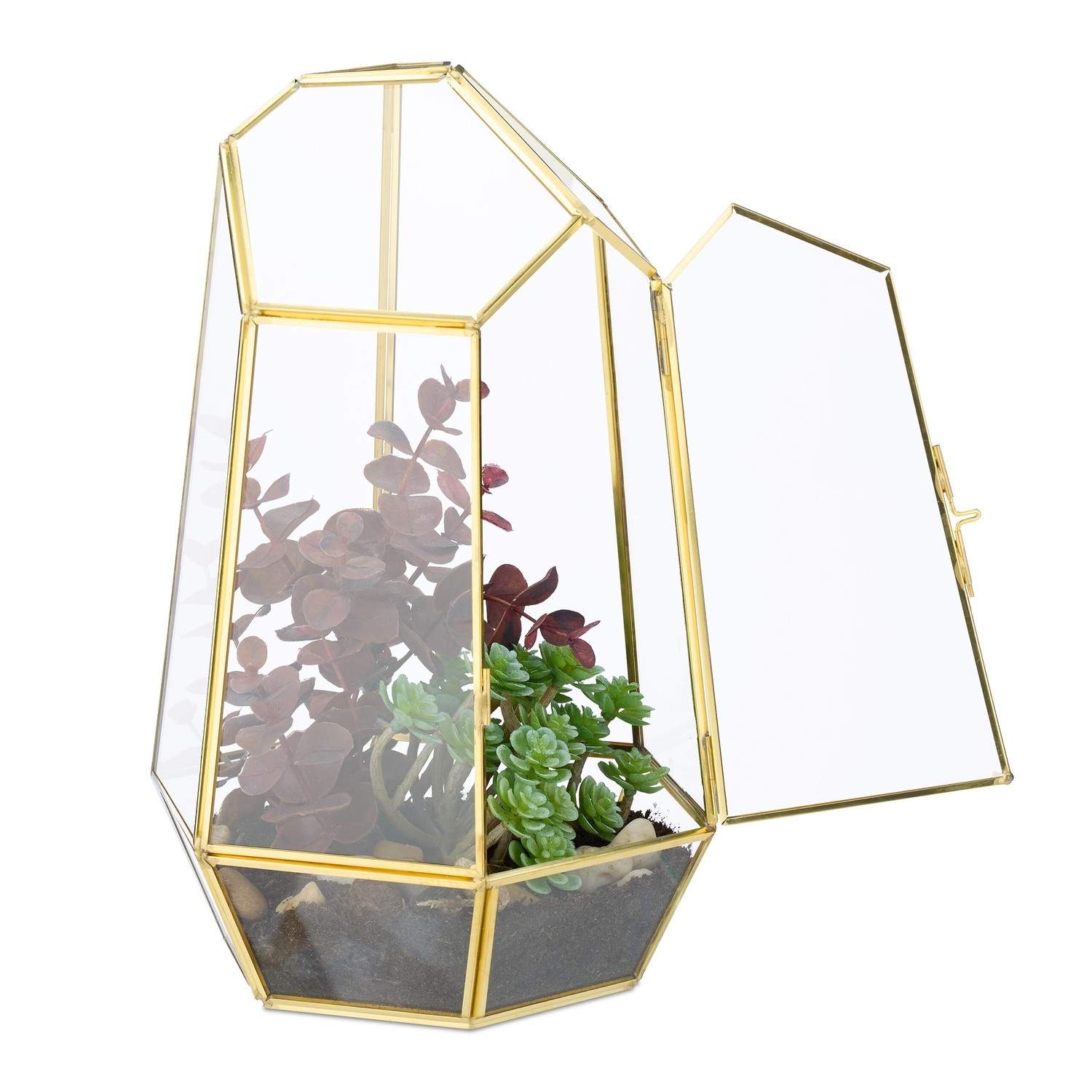 Geometrisk glassterrarium – Innendørs plantevisning
