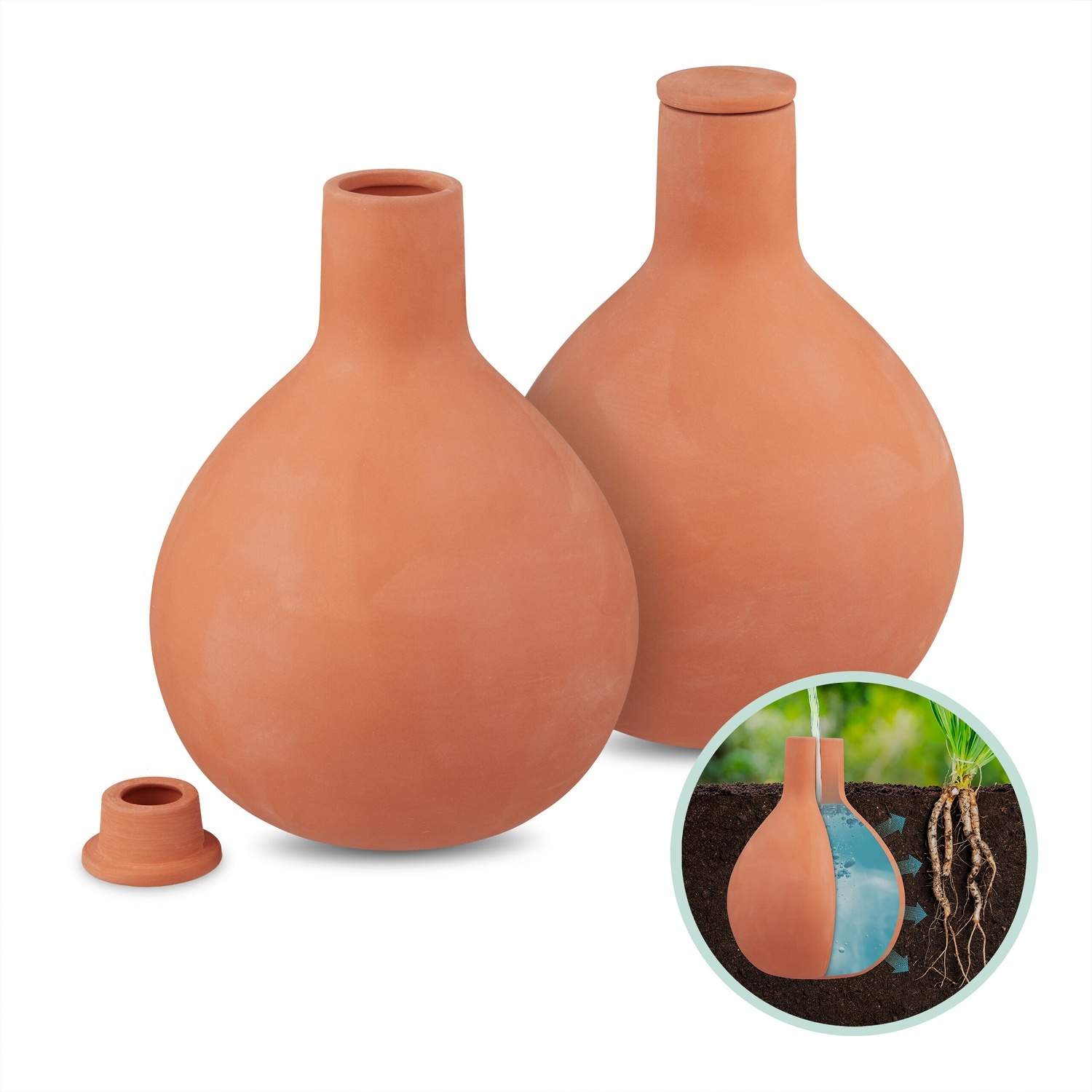 Clay Ollas Sett – 1,5L selvvanning Plantepotter