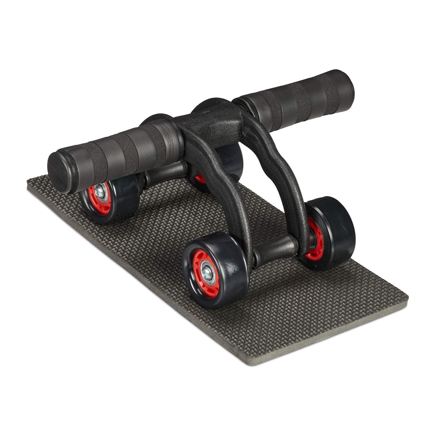 Ab Roller 4-hjul med knematte – kjerne- og armtrening