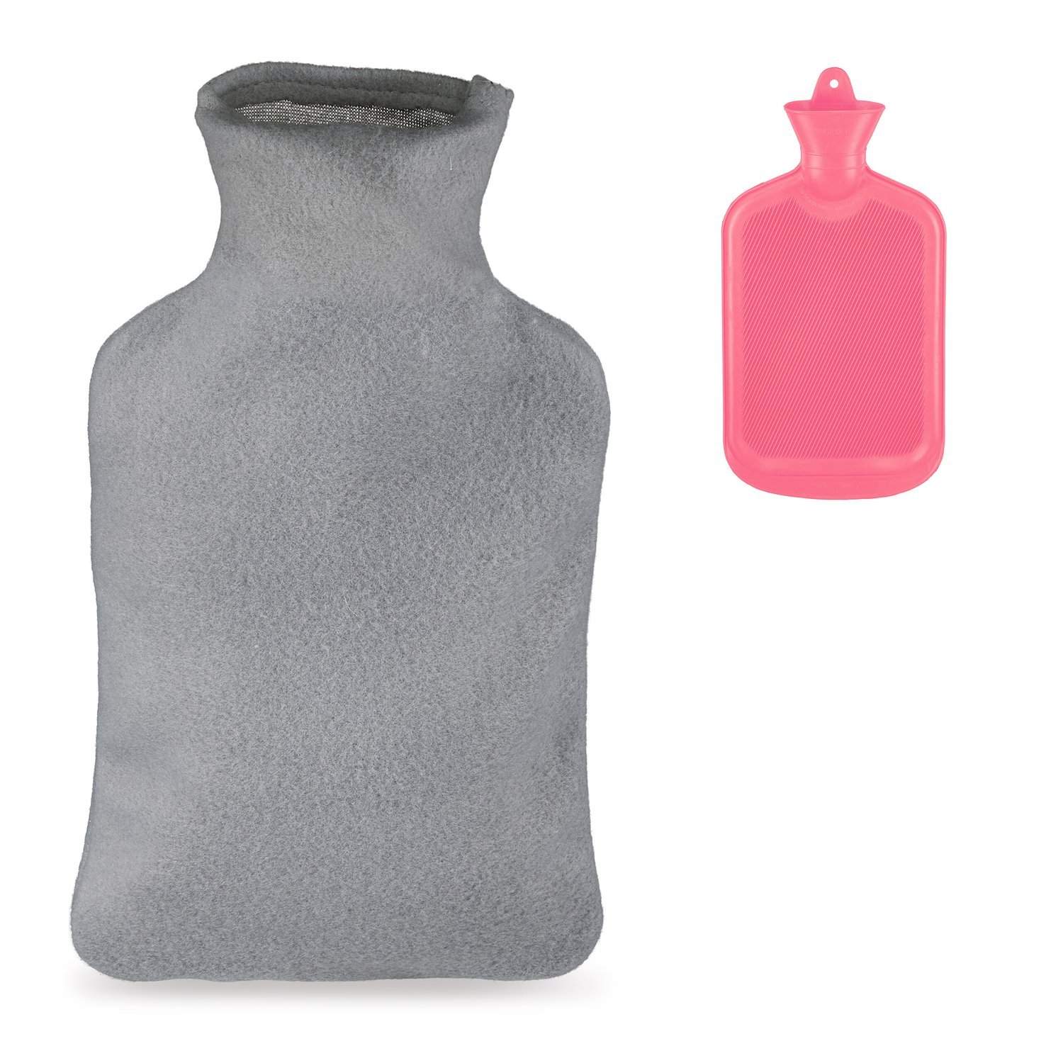 Rosa varmtvannsflaske med deksel – 1,5 L, lekkasjesikker design