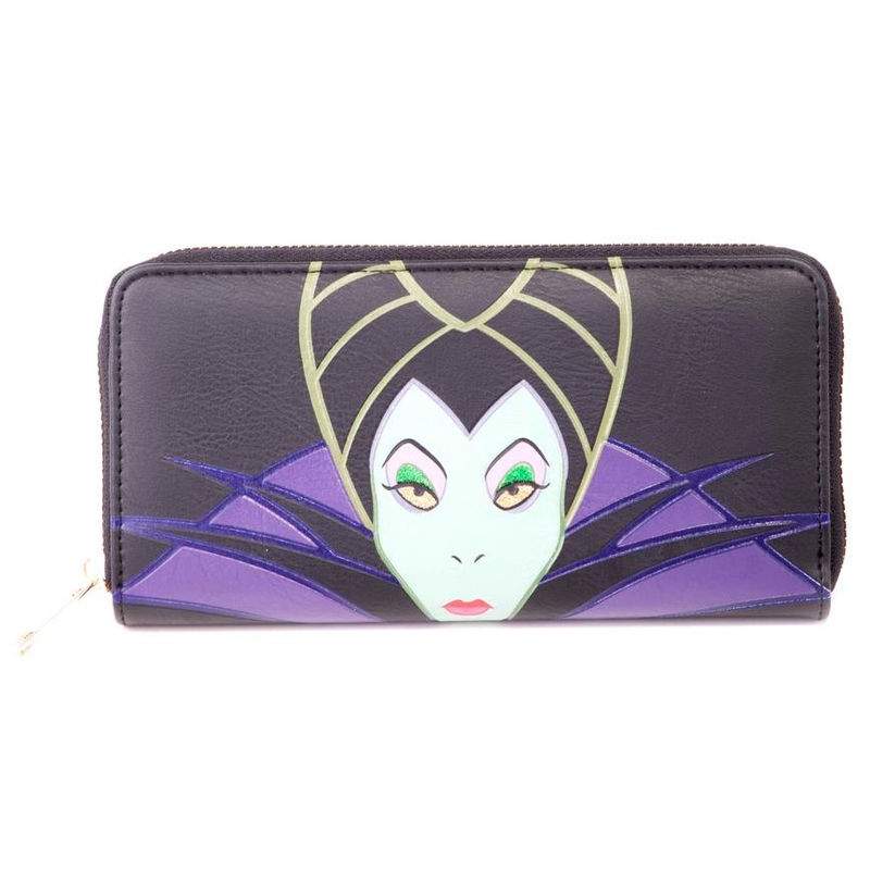 Maleficent 2-lommebok med kortspor og glidelåslukking