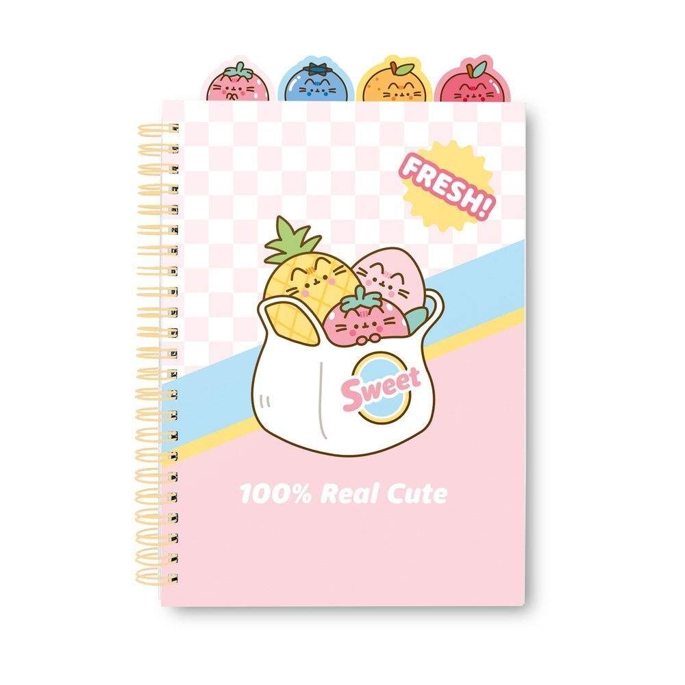 Pusheen Fruits A5 notatbok med sidelinjer for notater
