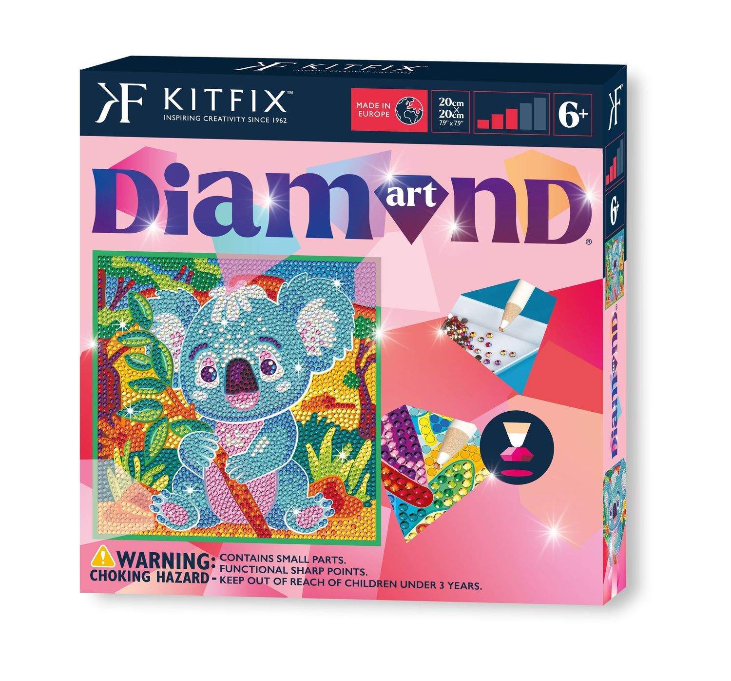 Diamond Art Koala DIY Kit med verktøy og tilbehør